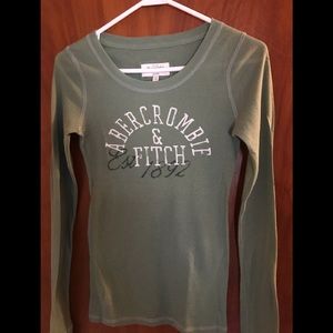 Green Abercrombie Long Sleeve Tee Shirt